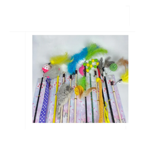 Cat Wand / Cat Play Stick with Different Toys