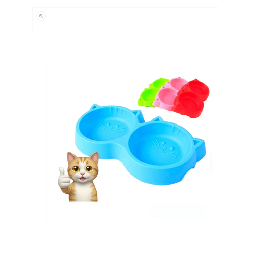 Kitty Face Dual Food Bowl