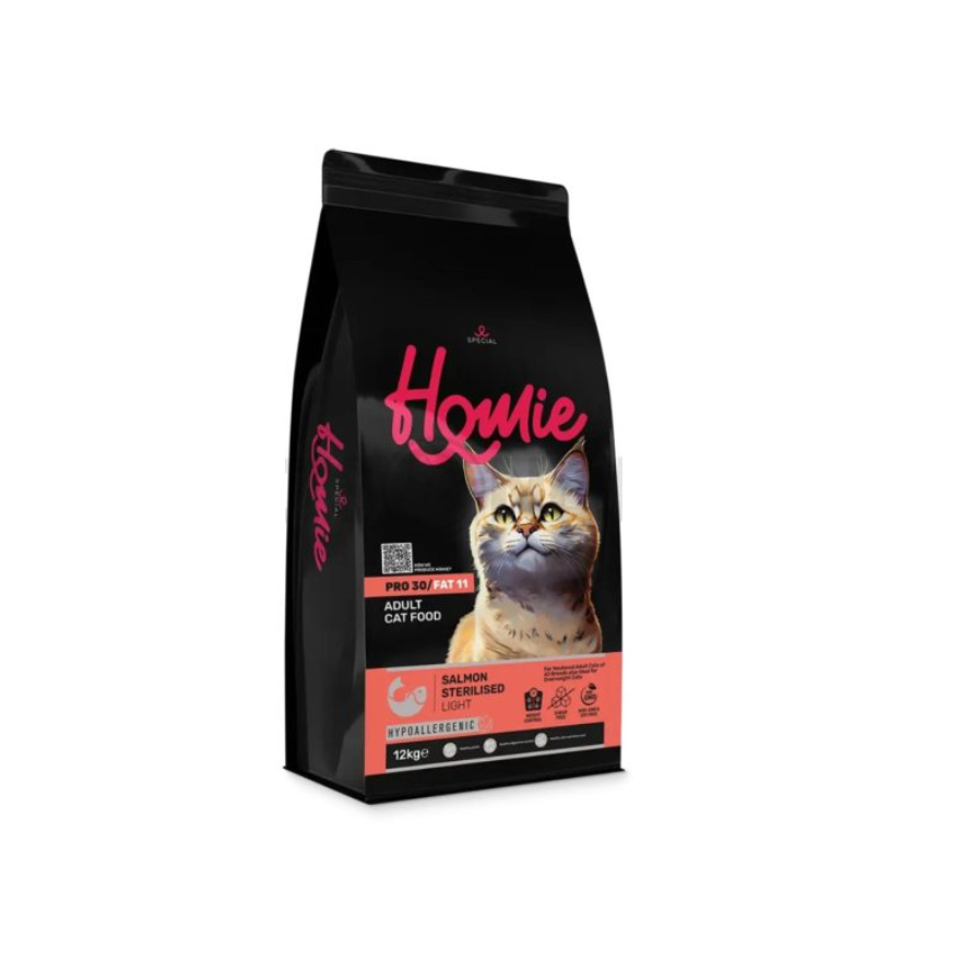Homie Sterilised Hypoallergenic Urinary Adult Cat Food – Salmon (PRO30)