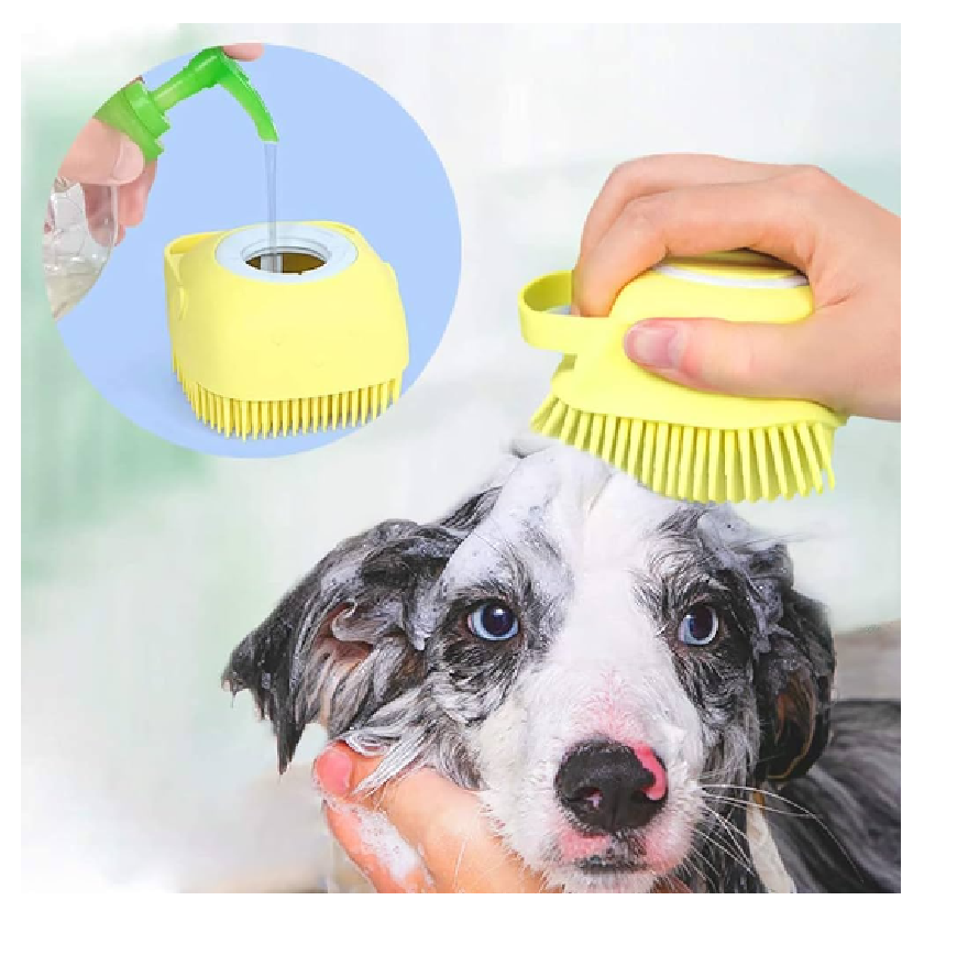 Silicone Bathing Brush for Cats Dogs / Soft Massage Brush for Pets