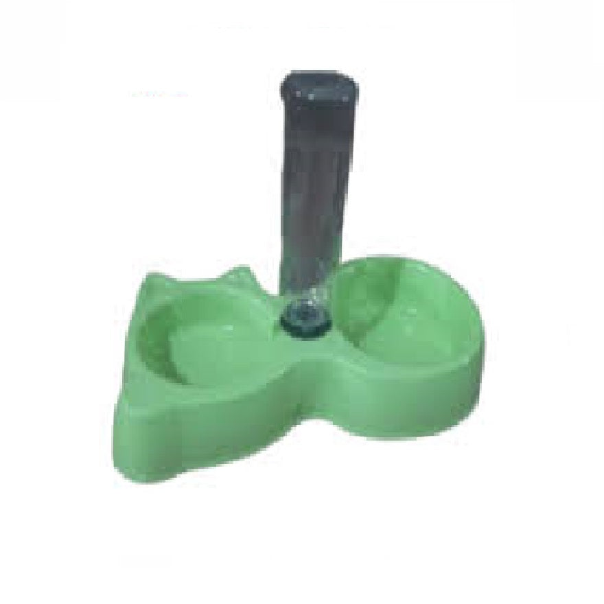 Cat Face Water Dispenser With Bowl And Bottle