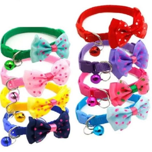 Cat Collar with Bell & Bow