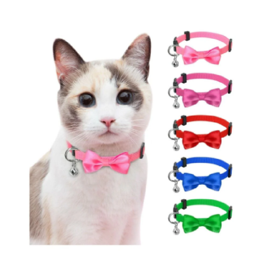 Cat Collar with Bell & Bow