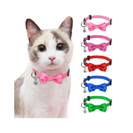 Cat Collar with Bell & Bow